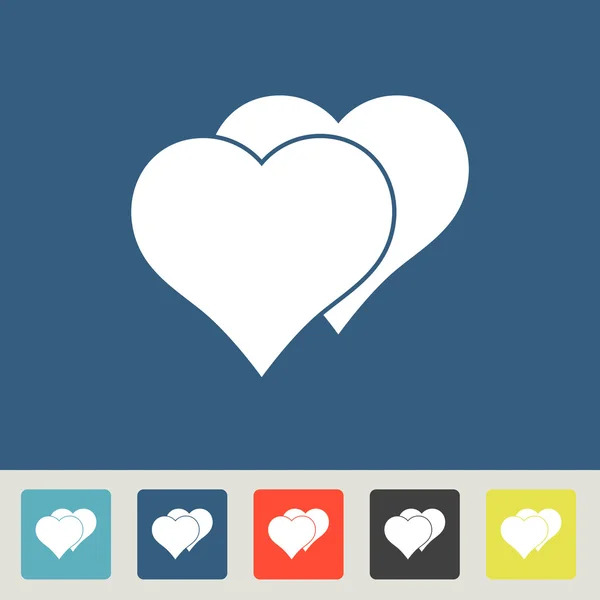 Design plat Heart Icon — Image vectorielle