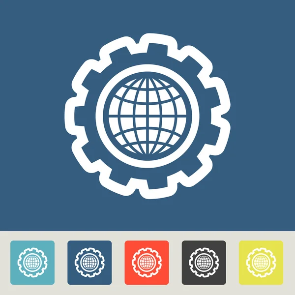 Global settings Icons set — Stock Vector