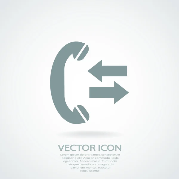 Inkomende en uitgaande gesprekken ondertekenen pictogram — Stockvector