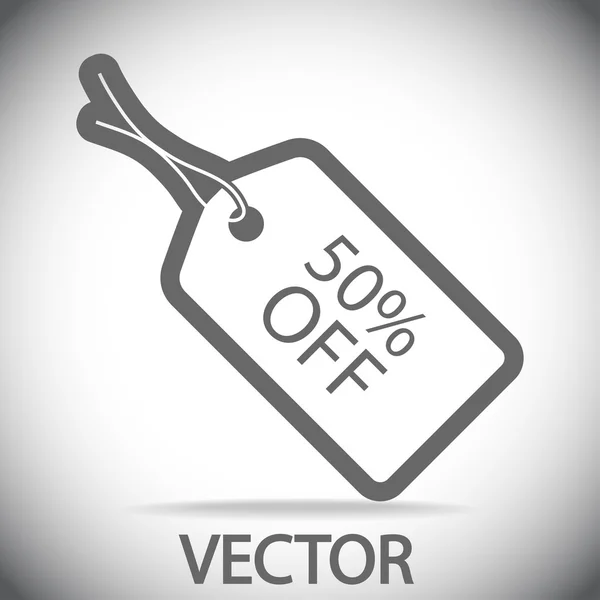 50% OFF icona tag — Vettoriale Stock