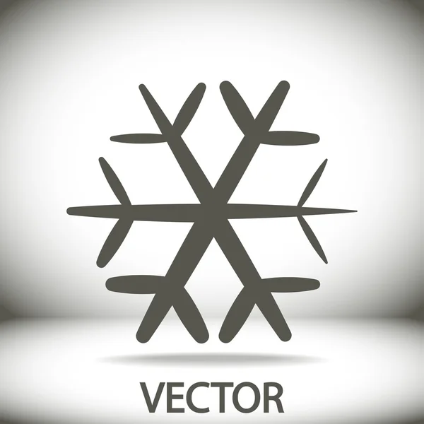 Icono de copo de nieve — Vector de stock