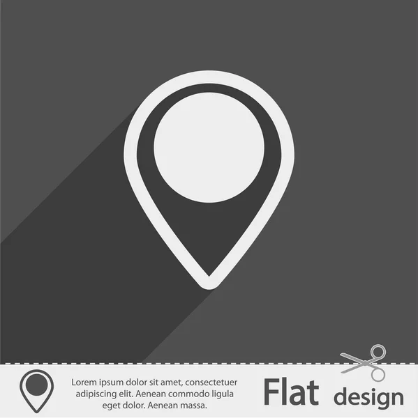 Carte avec icône pointeur — Image vectorielle