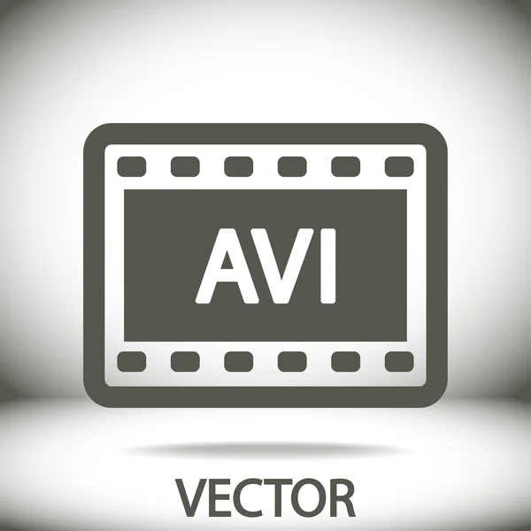 Дизайн значков AVI Video — стоковый вектор