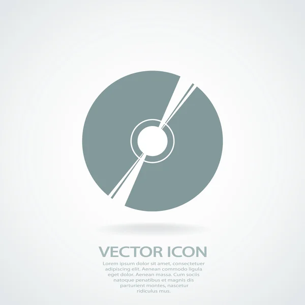 Icono de CD o DVD — Vector de stock