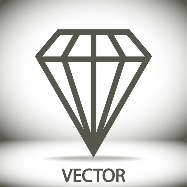 Diamantpictogram — Stockvector