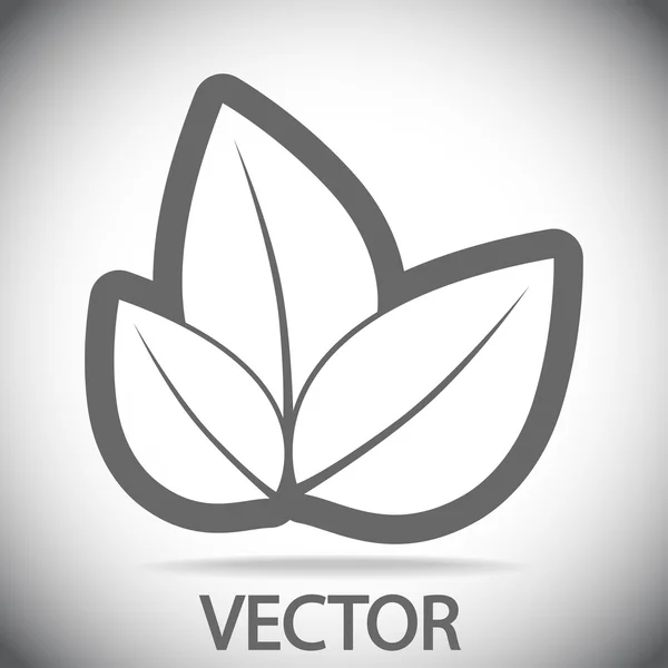 Folhas ícone — Vetor de Stock