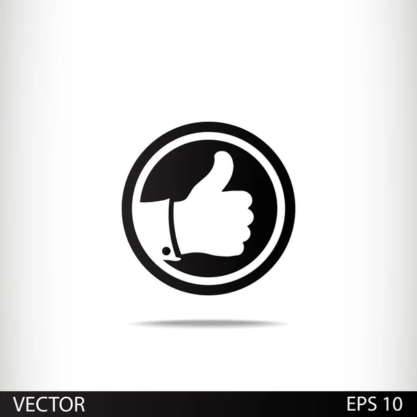 Pulgar hacia arriba icono — Vector de stock