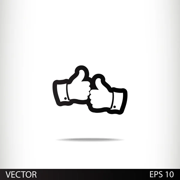 Pulgar hacia arriba icono — Vector de stock