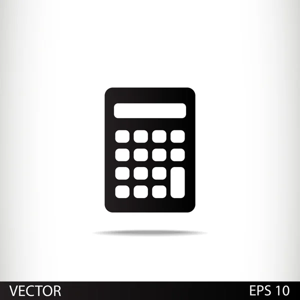 Icono de calculadora Diseño plano — Vector de stock