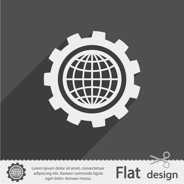 Parameters instellen, wereldbol icoon — Stockvector