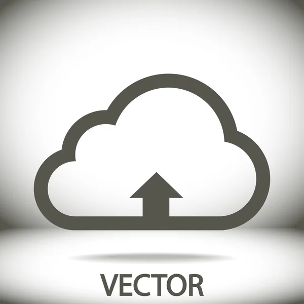 Cloud-Upload-Symbol — Stockvektor