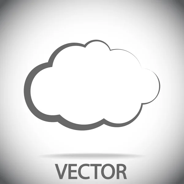 Wolke Symbol flachen Design-Stil — Stockvektor