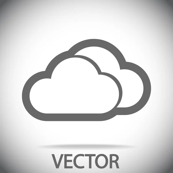 Wolke Symbol flachen Design-Stil — Stockvektor