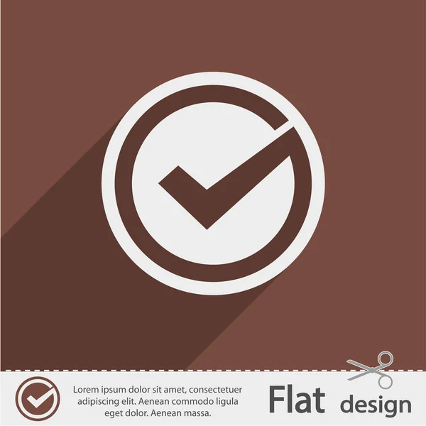 Tick flat icon — Stock Vector