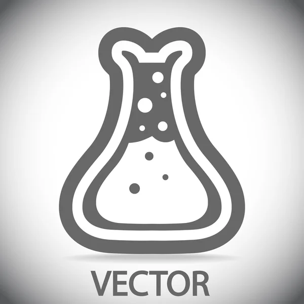 Icono de vidrio de laboratorio — Vector de stock