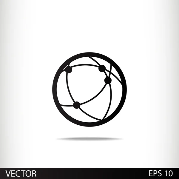 Global technology or social network icon — Stockový vektor