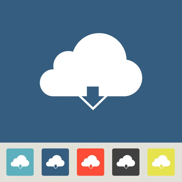 Cloud computing download icon — Stock Vector