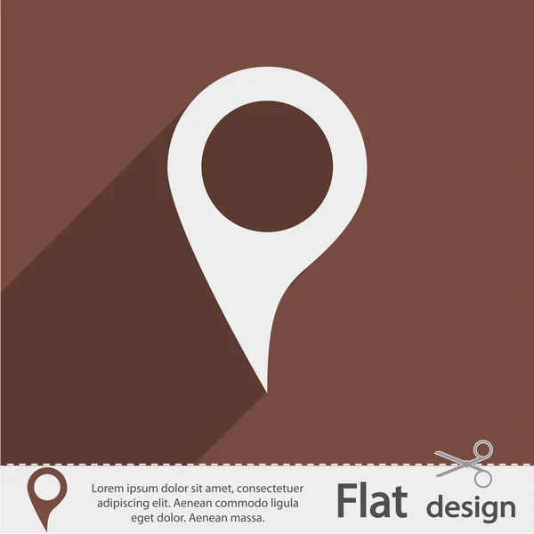 Map pointer flat icon — Stock Vector