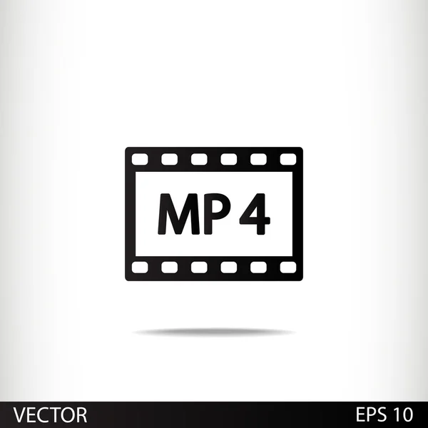 Design de ícone de vídeo MP4 — Vetor de Stock