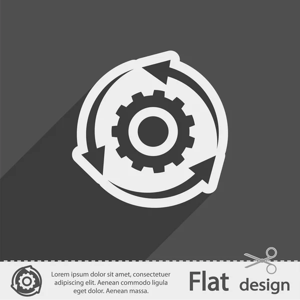 Flecha circular icono — Vector de stock