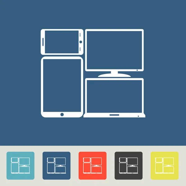 電子デバイス アイコンのセット — ストックベクタ