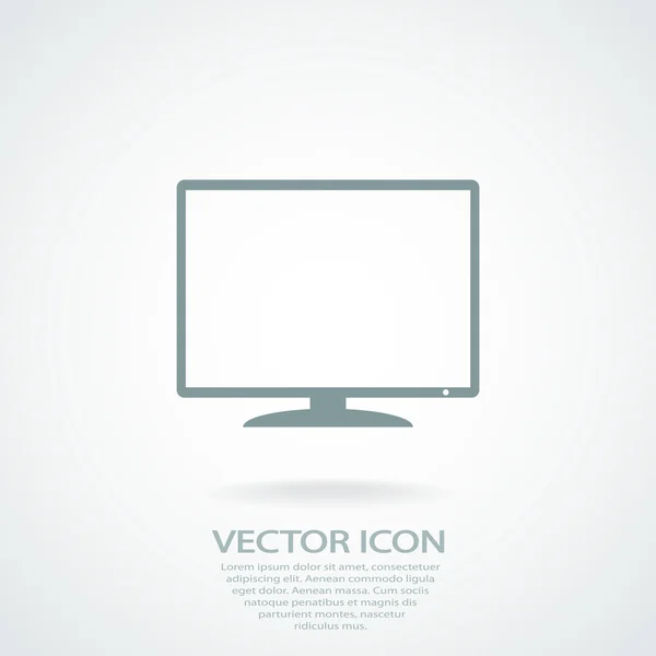 Moniteur icône design — Image vectorielle