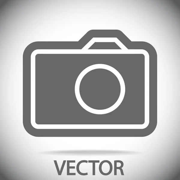 Platte pictogram van de camera — Stockvector