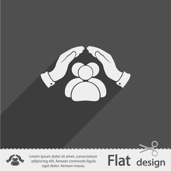 Veilige mensen pictogram — Stockvector