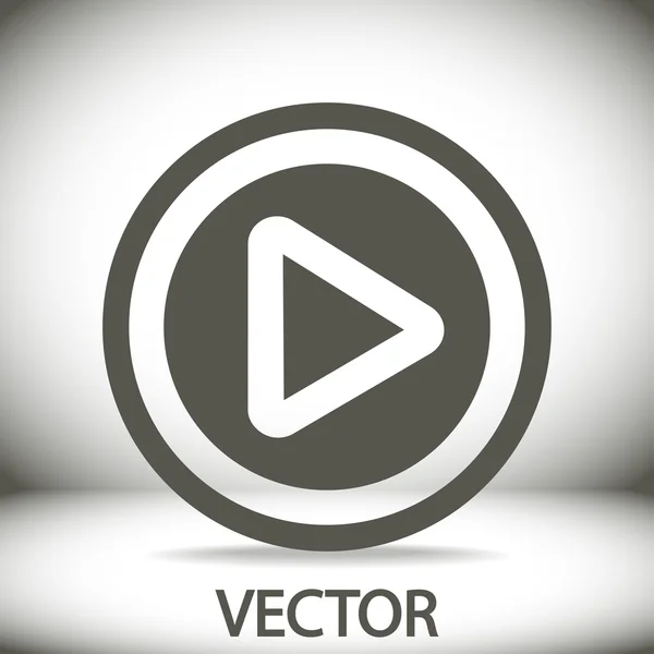 Botón de reproducción icono web — Vector de stock