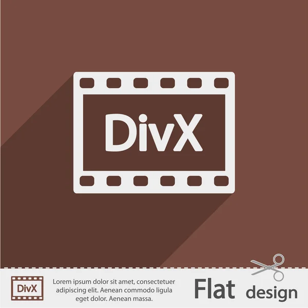 DivX icono de vídeo — Archivo Imágenes Vectoriales