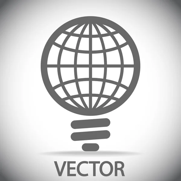 Ícone de lâmpada de luz global — Vetor de Stock