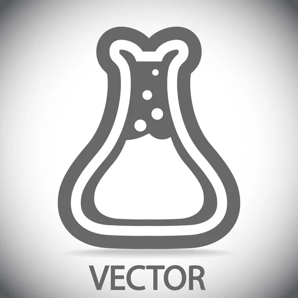 Icono de vidrio de laboratorio — Vector de stock