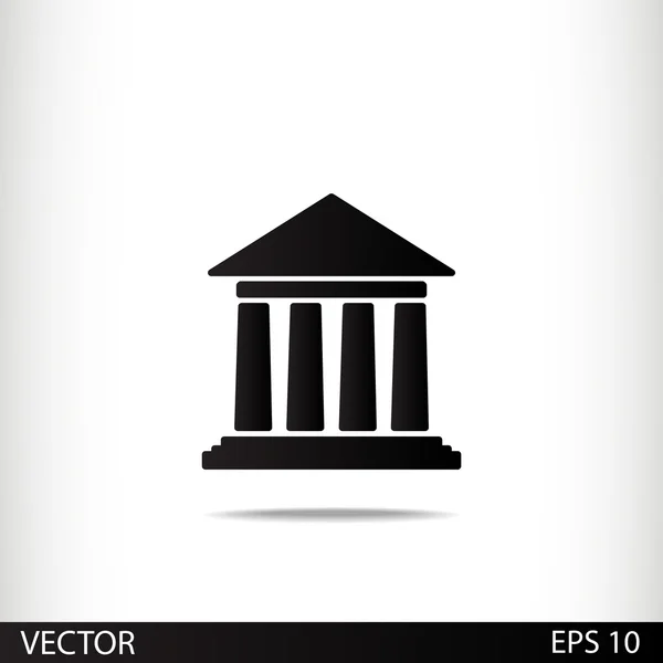 Történelmi épület ikonjára — Stock Vector