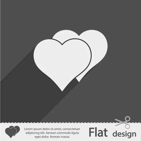 Cuore Icona design — Vettoriale Stock