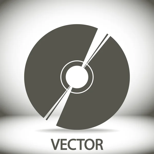 Het pictogram cd of dvd — Stockvector