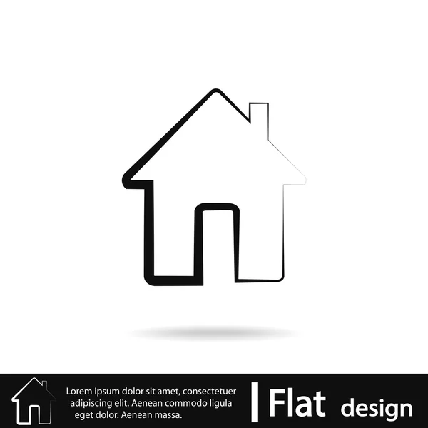 Flat House icon. — Stock Vector