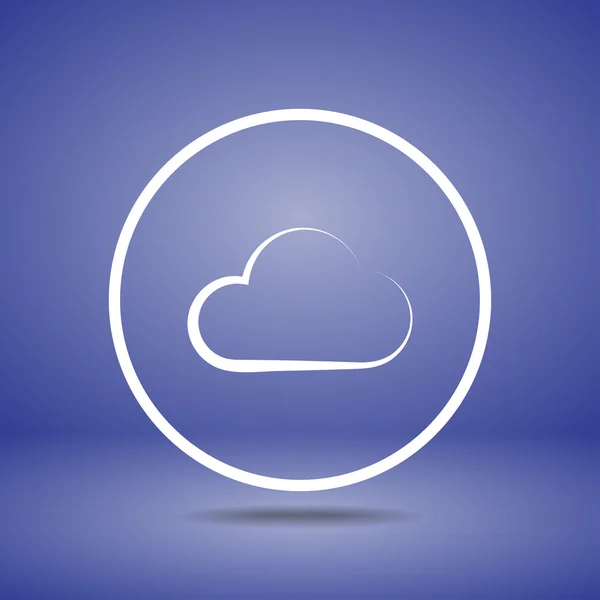 Ícone de nuvem Estilo de design plano — Vetor de Stock