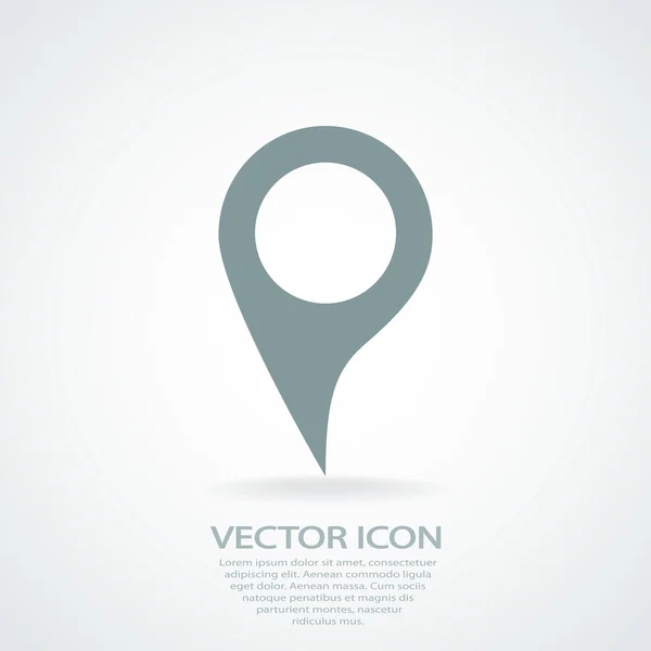 Mapa puntero icono plano — Vector de stock