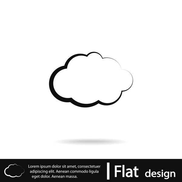 Cloud icon Estilo de diseño plano — Archivo Imágenes Vectoriales