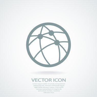 Küresel teknoloji ya da sosyal ağ simgesini