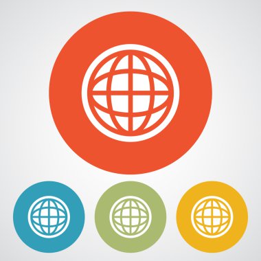 Küre simgesi düz tasarım