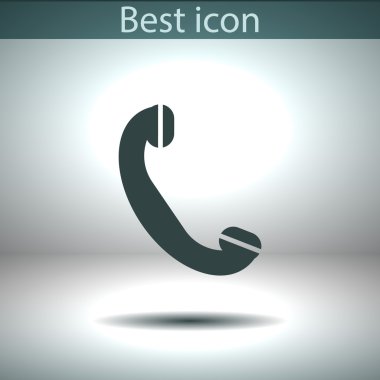 telefon, düz simgesi