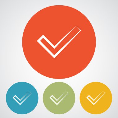 simge onaylayın. düz tasarım stil