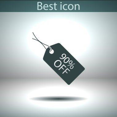 yüzde 90'ın kapalı bir ses etiketi simgesi