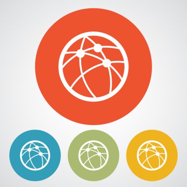 Küresel teknoloji ya da sosyal ağ simgesini