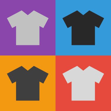 Tshirt düz simgesi