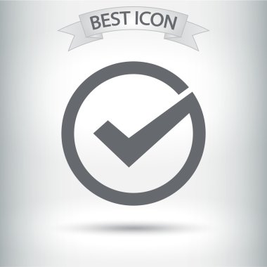 simge onaylayın. düz tasarım stil