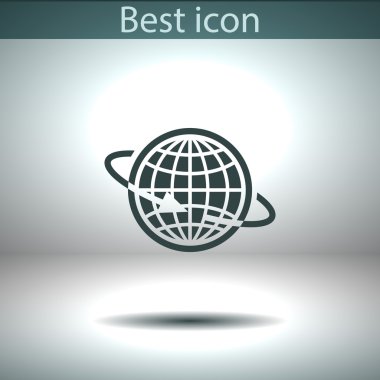 Küre simgesi düz tasarım