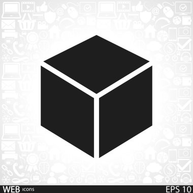 Küp logo tasarım simgesi