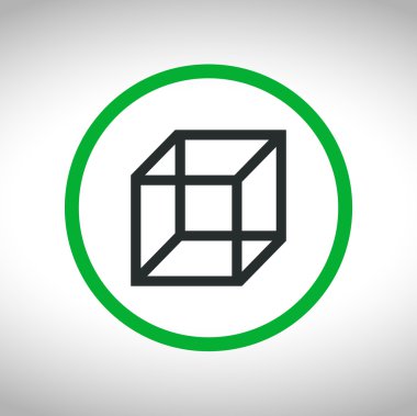 Küp logo tasarım simgesi